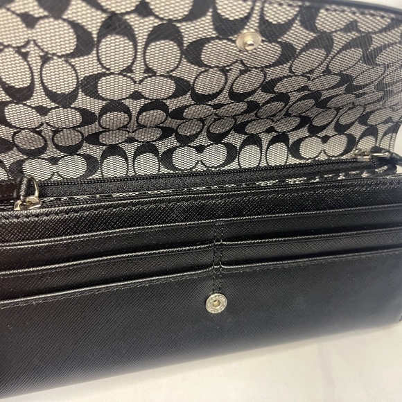Black Coach Nylon Monogram Wallet NWOT - Picture 4 of 7